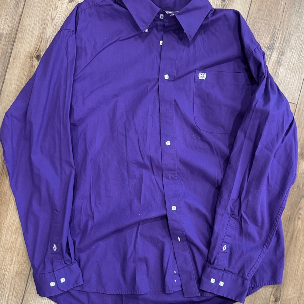 Cinch Men's Deep Purple Casual Button Down Shirt